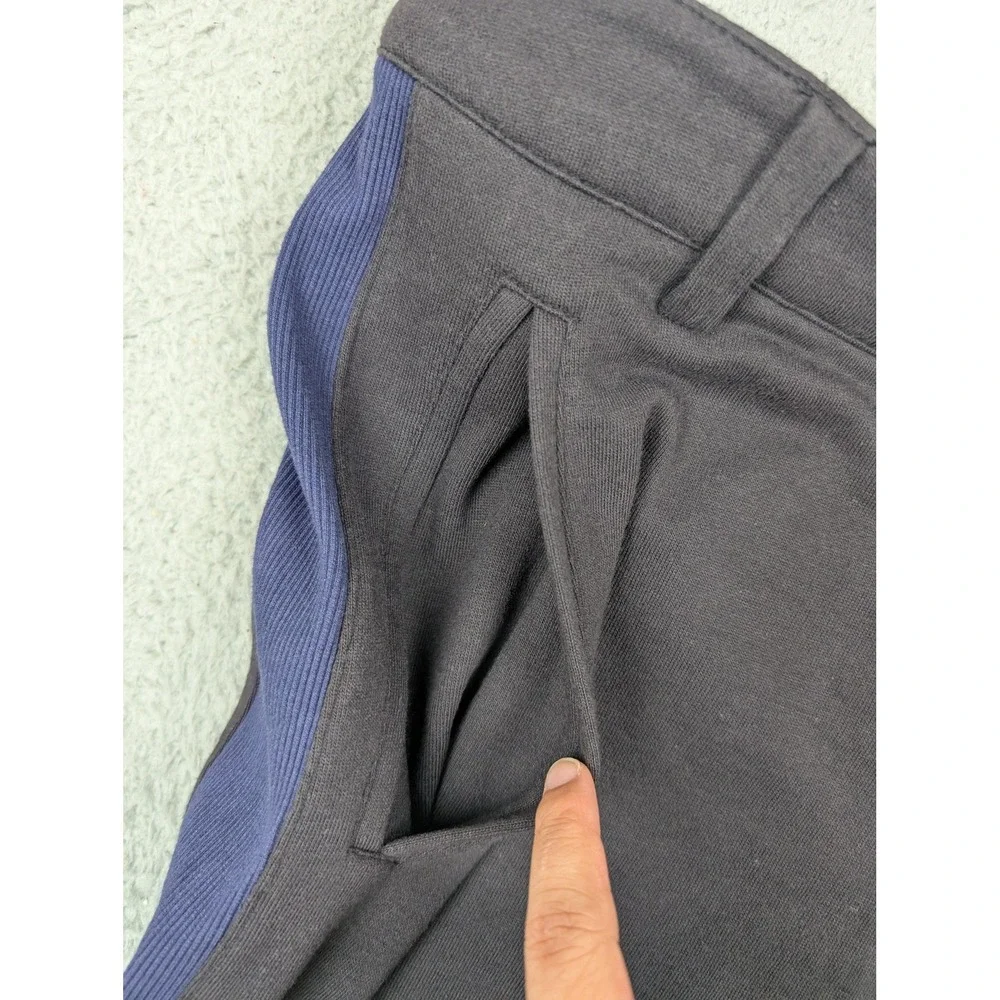 Gray Saks Fifth Avenue Shorts Mens XL Black Blue‎ Side Stripe Zip Fly Pocket